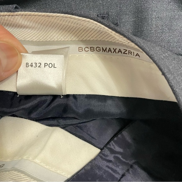 BCBGMAXAZRIA Wool Blend Dress Pants Navy Blue Women’s Size 6 Tailored Trousers - Picture 9 of 12